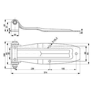 30不NYH锈4钢铰链车辆改装 防脱防0生锈防火门重型货车S门合页CL29