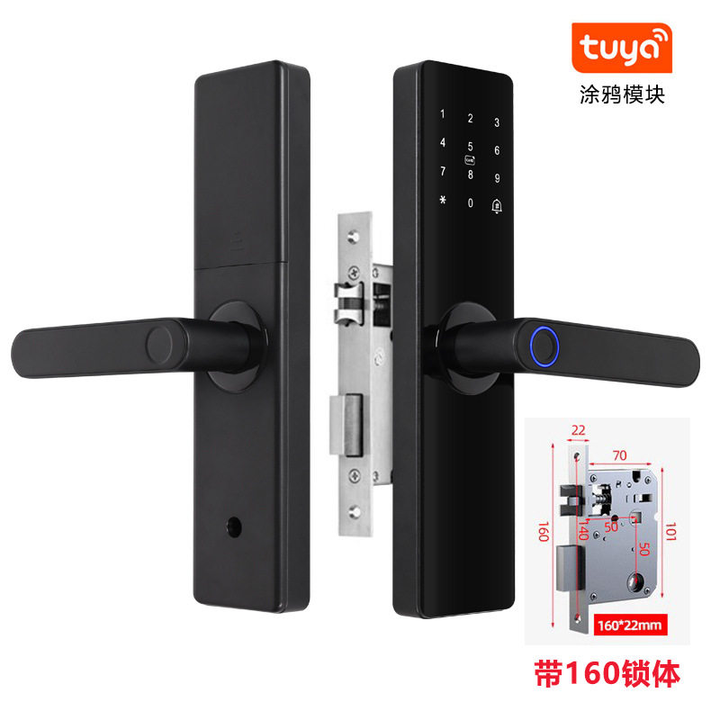 家用指纹密码卡片智能门锁