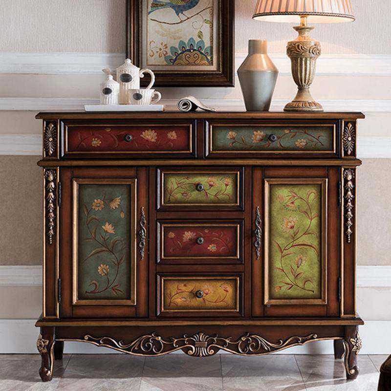 欧式餐边柜橱实木厨子美式关柜备餐柜玄复古柜斗279柜家储物收纳,住宅家具,餐边柜,淘宝优惠券,粉丝福利购,淘宝优惠卷