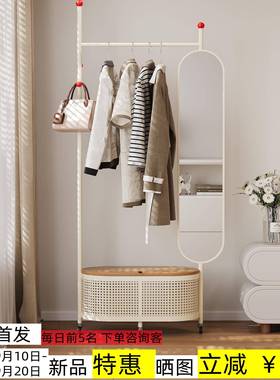 ?轻奢卧室落地挂衣架镜子全镜身衣架一帽体2移动RYI穿衣镜防尘025