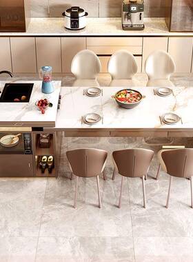 鼎立一诚带水槽岛台餐桌岩体家用客厅高端功板多能88787餐桌椅子