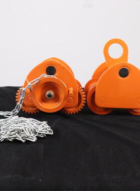 推FUL手跑2车1tt3t5t工字钢滑车单轨手小车拉葫芦单轨行车猫头吊