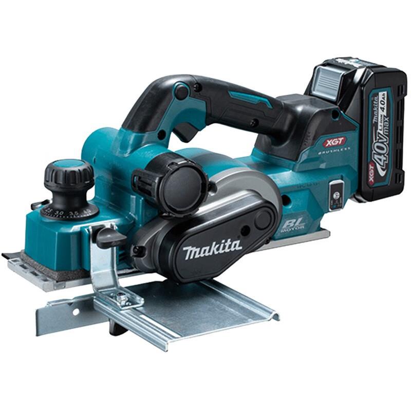 牧田(MAKITA)充电式电刨40V锂电木工刨家用手提木刨刀板刨削电