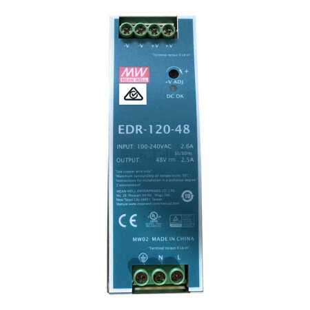 MEAN WELL导轨电源48V直流2.5A输出120W, EDR-120 替代DRA120-48A