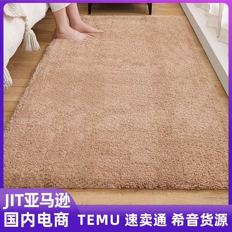 加厚加密毛绒地毯卧室满铺床边毯冬季床边脚垫子客厅沙发茶几地垫
