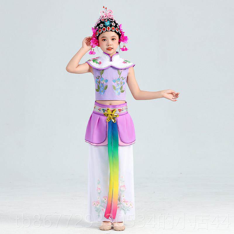 高档粉墨花旦演服儿童俏小有京剧戏服梨表花颂赤伶舞蹈出服心翎兮