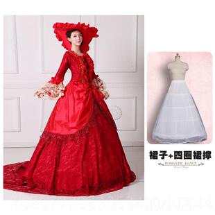 高档梵狐新款式欧宫出廷拖尾礼服话拍照写真剧演舞台走秀裙子女装