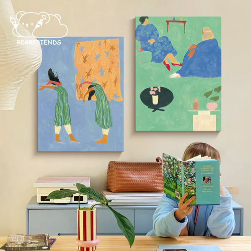 熊友包豪斯高级感客厅背景墙挂画