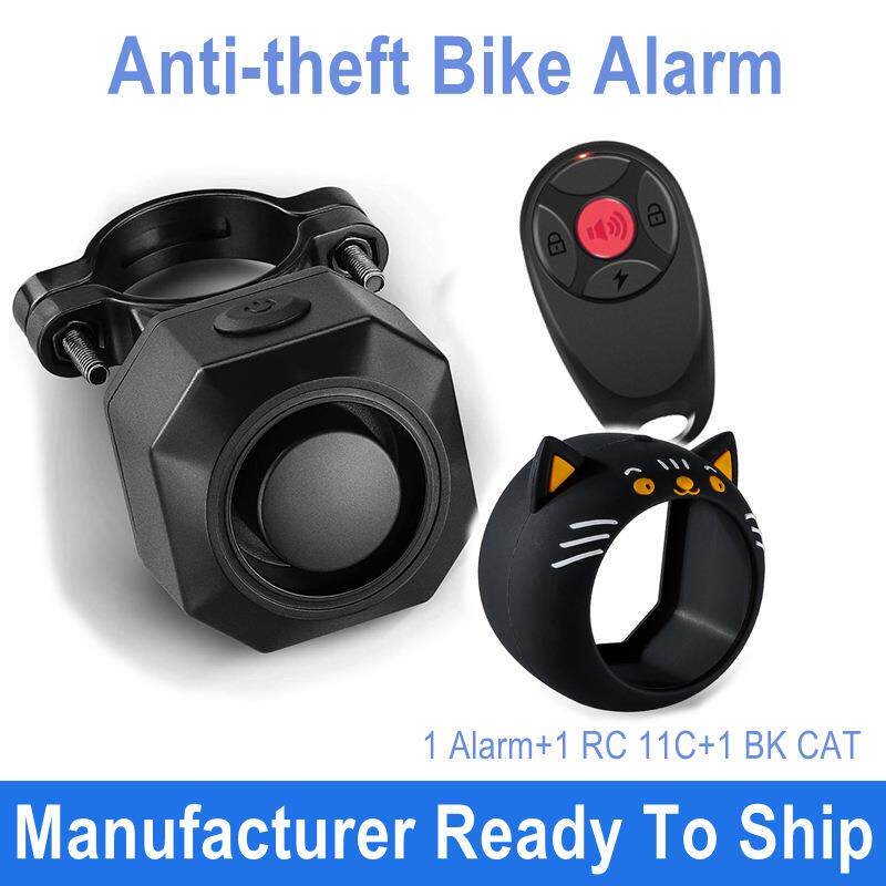 Anti-theft 110db Wireless Remote Control Bike Alarm with cat