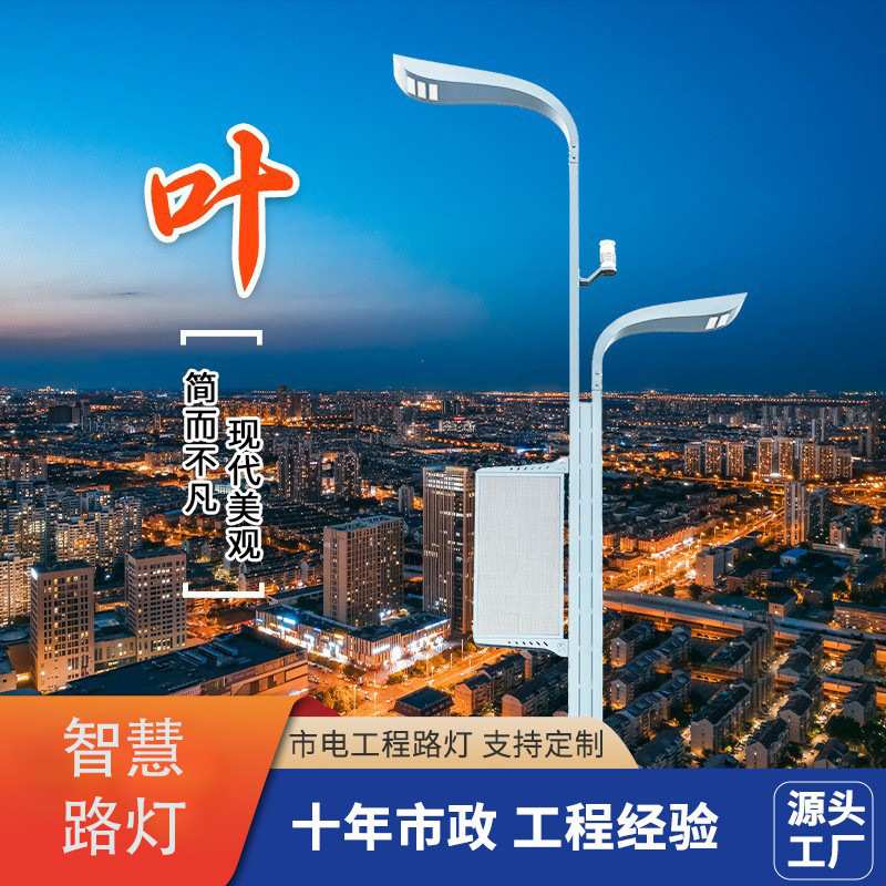 搭建智慧城市5G网络多功能显示屏可控制系统路灯智能led灯防水