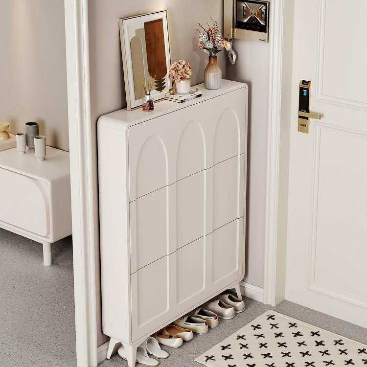 奶油风超薄翻斗鞋柜家用门口室内入户新款2024爆款玄关柜一体鞋架,3C数码配件,摄像机配件,淘宝优惠券,粉丝福利购,淘宝优惠卷