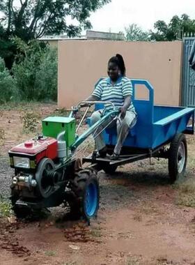 21955马力油电启柴式动手扶拖拉机旋耕起垄打乘坐农用运田输拖拉