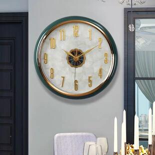 0157家室用时尚 2挂钟客厅卧601 挂墙时 轻奢简约静音欧式 石205新款