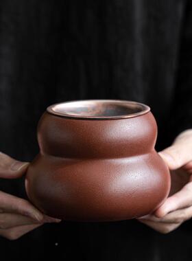 宜茶话福建旧水陶瓷复古做茶洗水fljs禄盂室笔洗茶道配件葫芦形茶