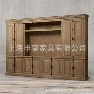 全美实木电视柜型展示柜古典ZXH大简约组合书架储式物柜样板房屋