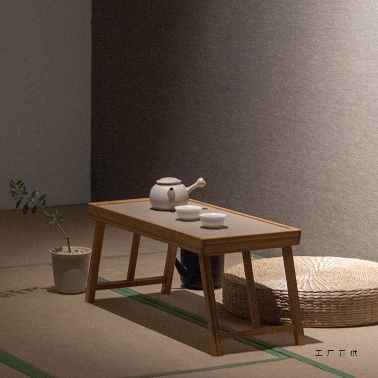 楠竹可折叠桌飘窗桌日式榻榻米茶桌便携茶盘现代简约小桌子茶几