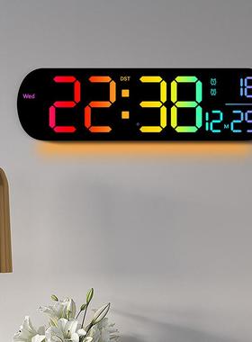 创意RG屏B变D6651R色挂钟多功能LE大时钟数字电子6钟表客厅时钟65
