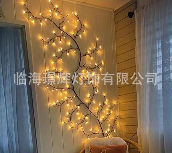 LED炫彩藤条灯串卧室装饰