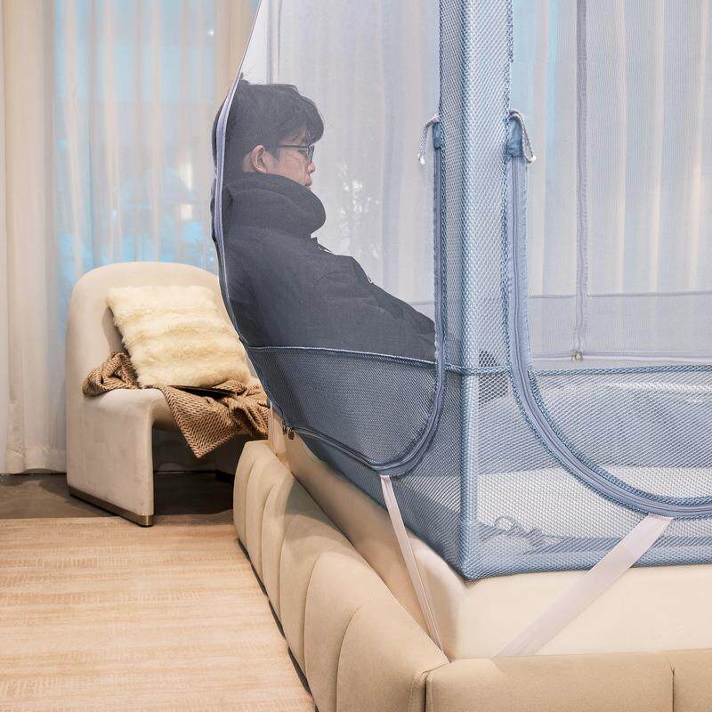 蚊帐家用季2025XC夏新款儿童包防摔免安装蒙古支架加粗加厚掉床笠