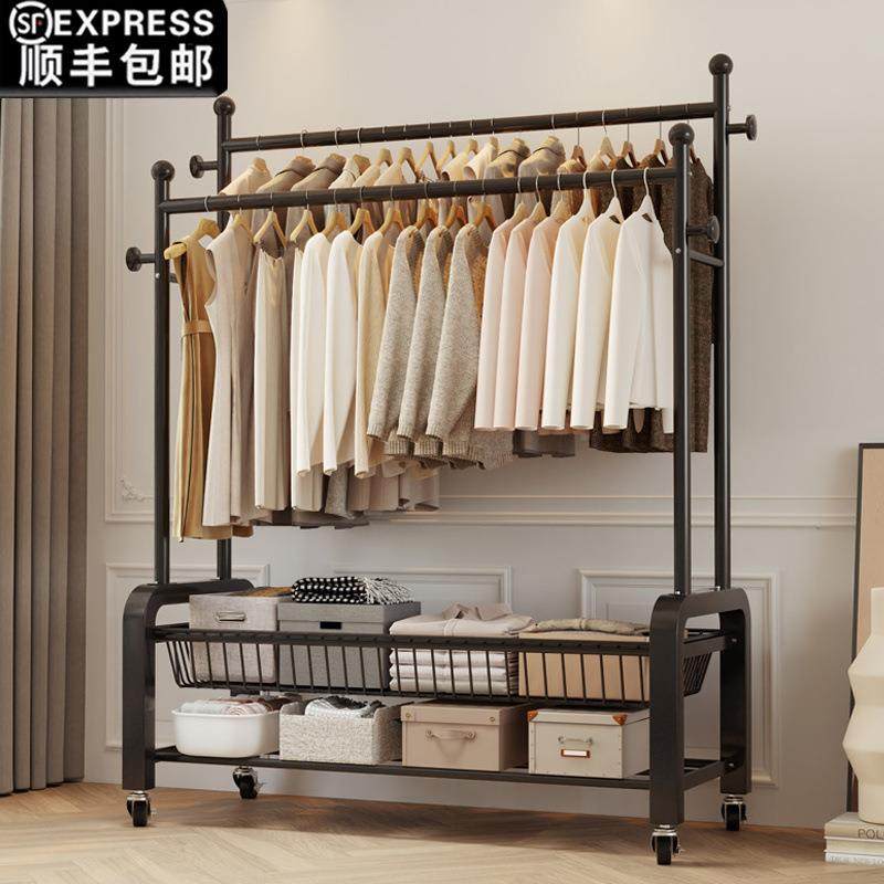 家用衣架落地式衣新款加衣帽架加柜粗见详情固卧室阳台家用落地挂