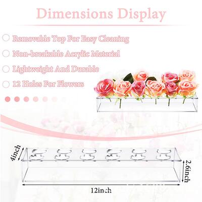 长方形花亚力饰花克瓶家居装饰摆矩形透明餐桌ali72504瓶装饰