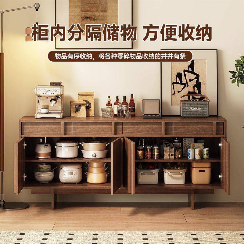 柜木餐边保柜580家用客实厅储物餐厅橱柜中古风加高防潮加厚环置