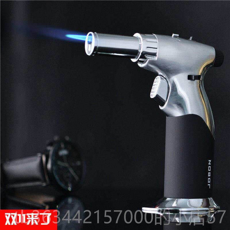 高档ZB5-29喷枪直火艾灸条火机可点充打气金属机身户外野营雪茄点