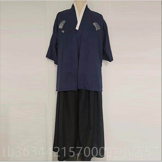 高档日本男正服装式料理服传日统古装扮演武士制服舞台演出写和真