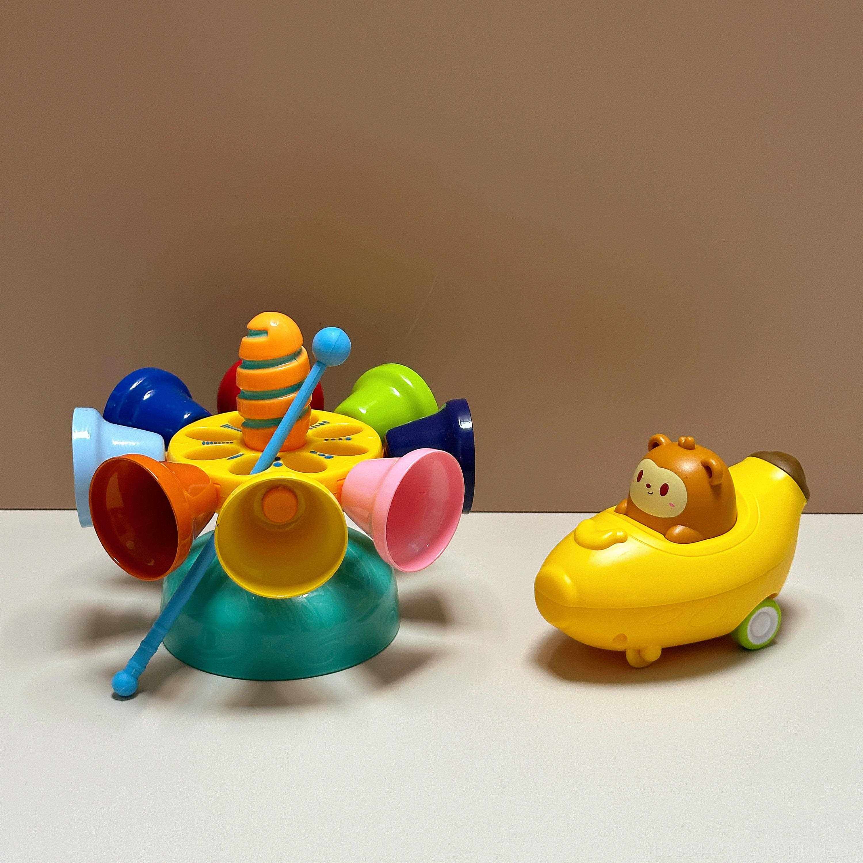 高档宝宝八音敲琴玩具乐童础启迪感官基教具儿打音击乐器旋转铃铛