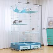 高档体猫子猫别墅超大自由空间猫砂盆猫笼带厕所一家用内猫室笼咪