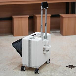 高档托巨合可以带上飞机行李箱20寸18小方免型轻便形横款 托运短