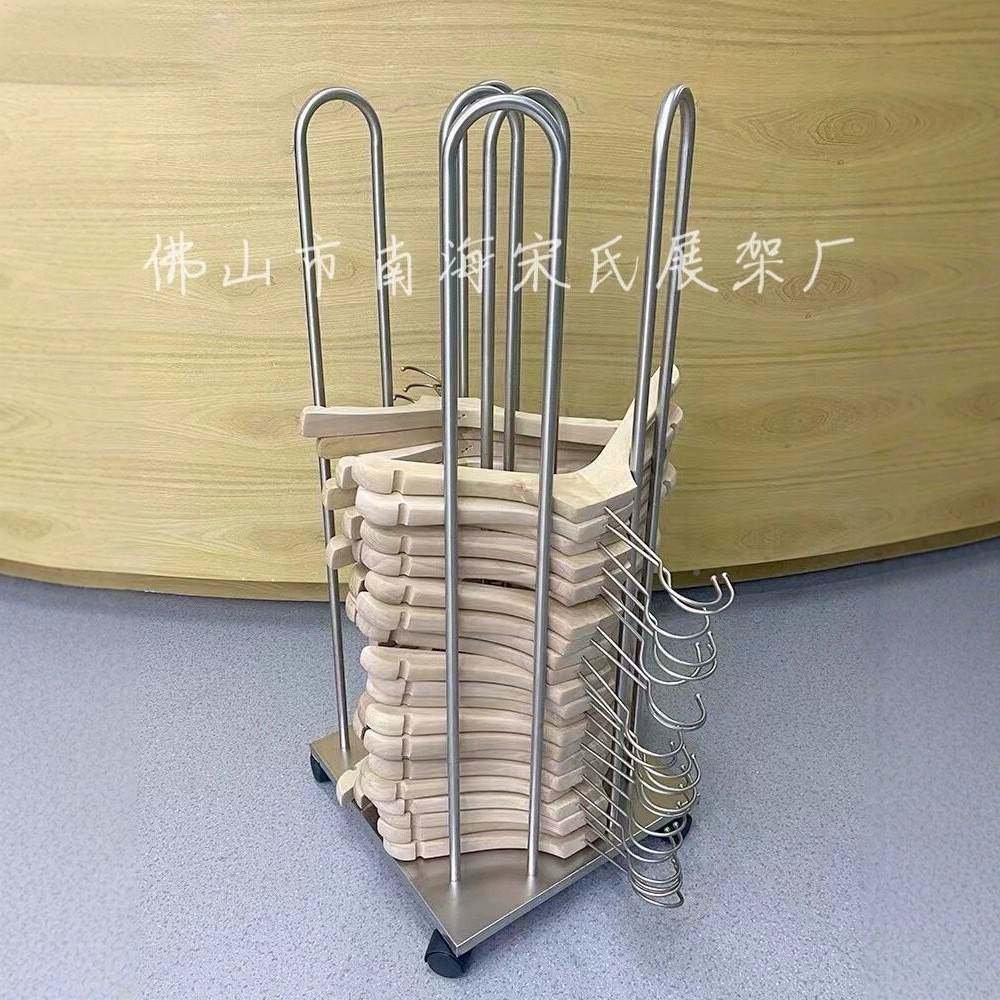 服装店架放衣架收纳整理架神器可移动不锈钢展架示819货衣的架子