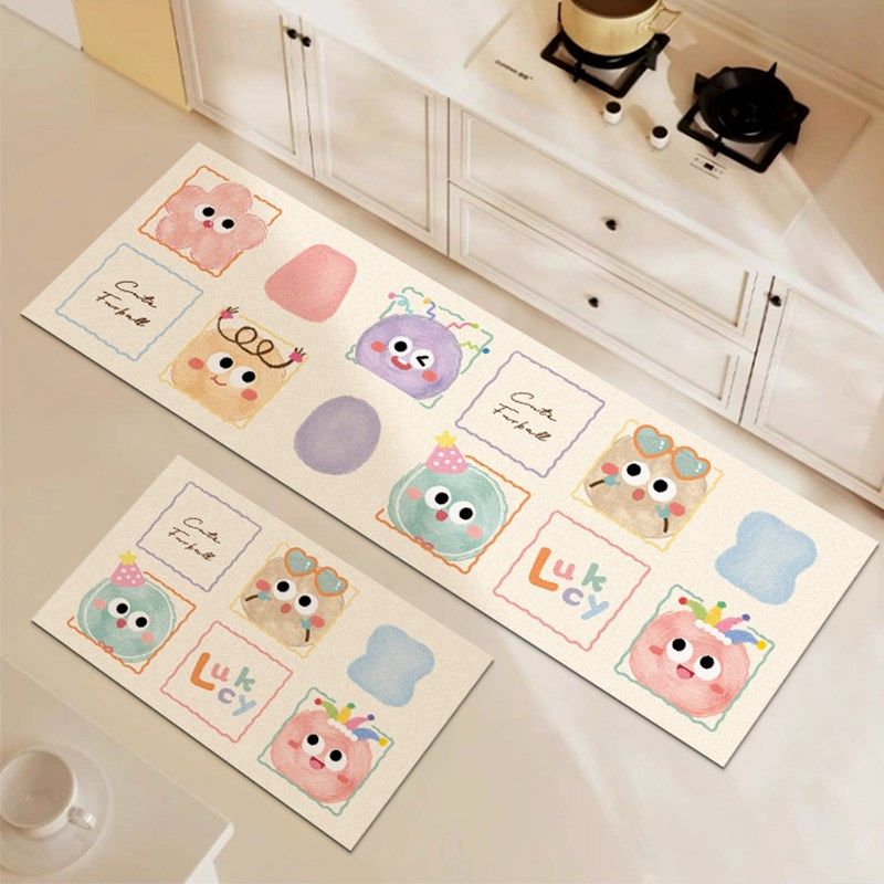 日系厨房专用地垫硅藻泥吸水防滑脚垫卡通地毯卫生间厕所门口垫子,居家布艺,厨房地垫,淘宝优惠券,粉丝福利购,淘宝优惠卷