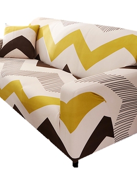 四季通用2021北欧盖巾盖布垫笠防猫抓黄色弹力沙发套罩全包万能套