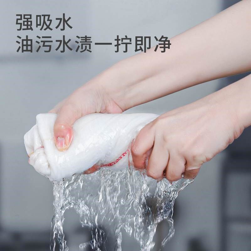 洗碗布不沾油抹布厨房专用加厚全纯棉纱易清洗桌巾家用不掉毛吸水