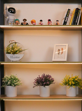 展示柜led感应灯条灯带无线衣柜鞋柜书柜酒橱柜子自粘充电免布线