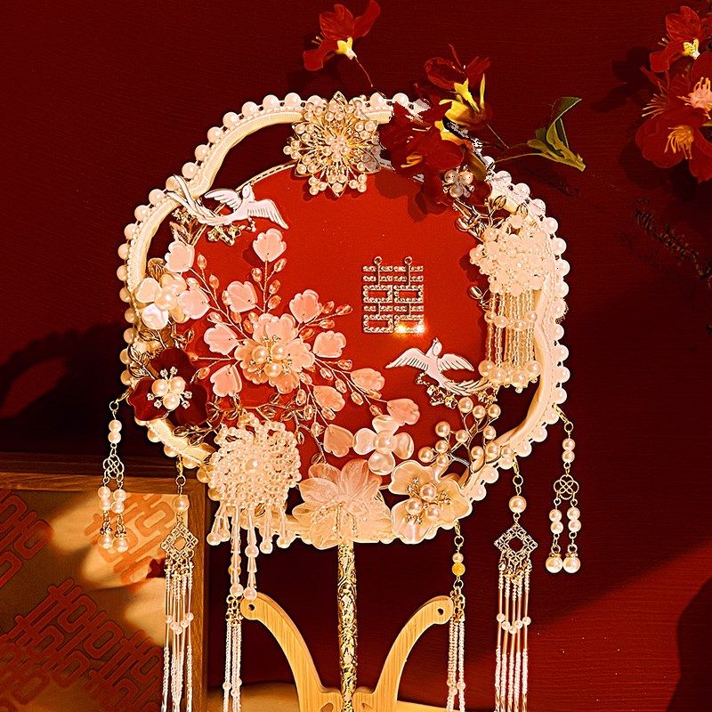 大婚双面双色团扇结婚新娘diy材料包闺蜜婚礼物手工高级秀禾喜扇,家居饰品,工艺扇/团扇/喜扇/折扇,淘宝优惠券,粉丝福利购,淘宝优惠卷