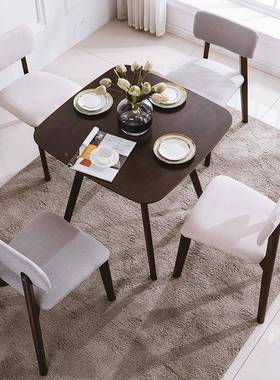 桌5V阳接台茶桌椅组合套装简约餐桌家用H5010户型洽谈实木小圆椅