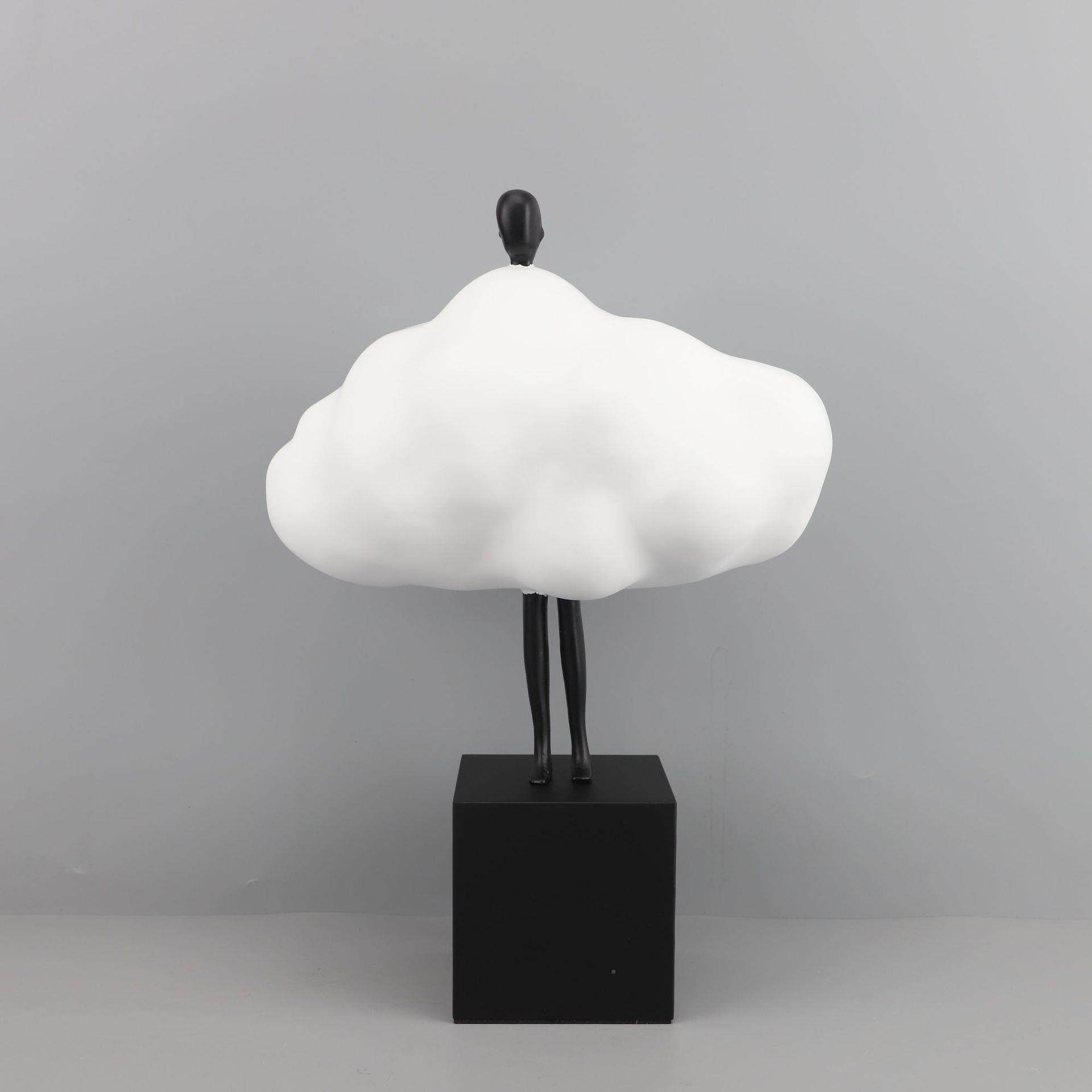 现件房代简约朵人物树脂摆客厅云茶几样板售楼部玄关创意软装01饰