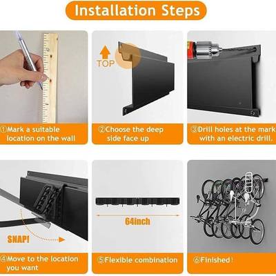 架槽板挂钩型墙面纳收金属挂花园工具置挂钩墙重物BRT壁挂重式