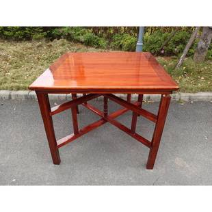 实木色八仙桌农桃村仿古式折叠老拆卸原木正方胡形中EUZ式餐桌祭