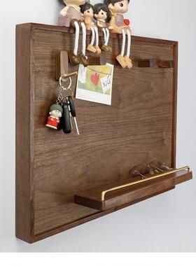 胡桃木电表箱遮挡物架装饰画弱黑电闸开关置丑1zj65730入户玄关墙