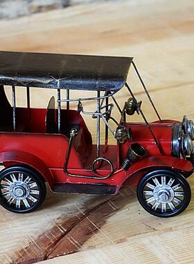 欧式家居软手装饰品摆复古铁艺老爷模型纯工车车模件摄影ys229G道