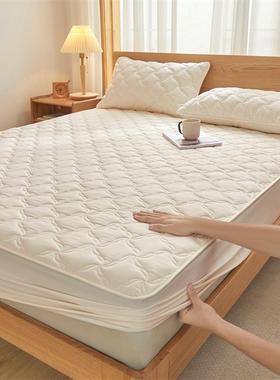 A类水洗棉床大豆加厚夹棉思床套床单席梦套jf12568床笠垫保护罩床