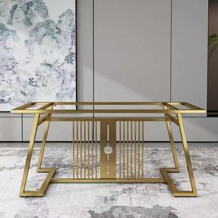 铁办茶公桌新中桌脚桌腿支式架岩板桌架大板桌茶台WSJ艺金属架子