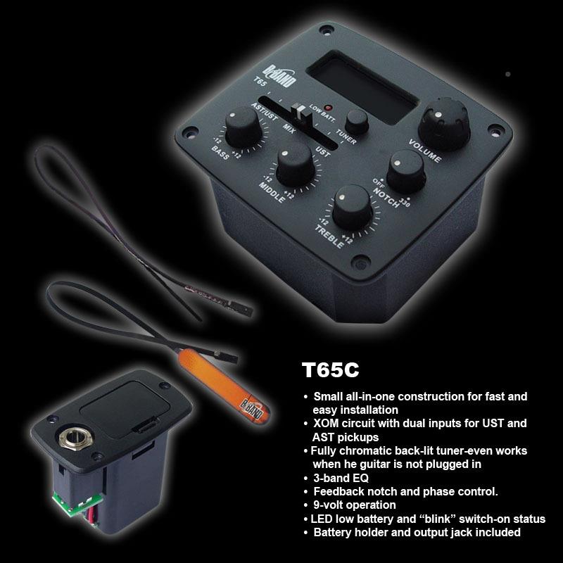 BBANDT6CX侧面箱EQ电民谣古典吉他OKEY配5件调音压感条棒拾音器