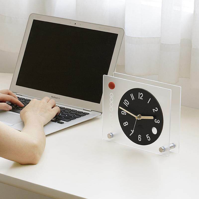 WOZOOM屋创意简钟约准桌面摆卧室台式座玄SLZ关电视柜时钟件装饰