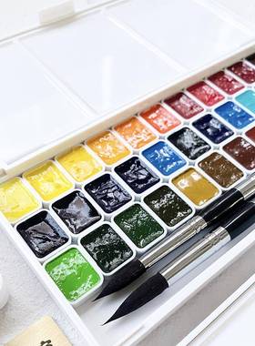 术家水彩颜分料色色小铁盒装敏小姐EEP美艺术馆