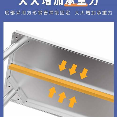 不锈钢作店台厨房灶台架子用操作台桌工子饭家置物架台面YVW案板