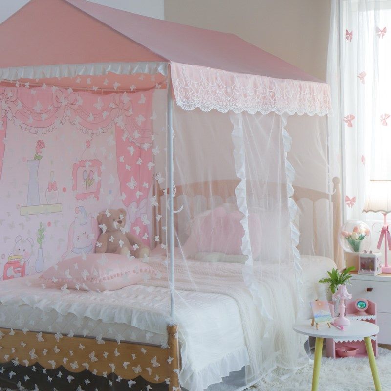 A类新款公主风蚊帐 家用卧室儿童分床帐篷蚊帐女孩房遮光床帘蚊帐,床上用品,蚊帐,淘宝优惠券,粉丝福利购,淘宝优惠卷